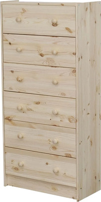 Комод Dipriz Раст 6 ящиков высокий с перегородками / Д.20060.7 (без отделки)