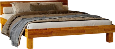 Двуспальная кровать Dipriz Buona Vita 200х200 / Д.83141.1 (дуб/лак УФ)