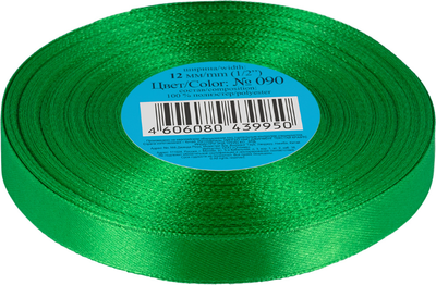 Лента декоративная Фирма Гамма 12мм (1/2") 33м №090 (ярко-зеленый)