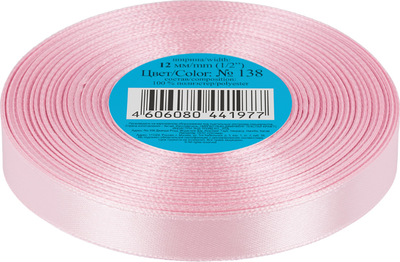 Лента декоративная Фирма Гамма 12мм (1/2") 33м №138 (розовый)