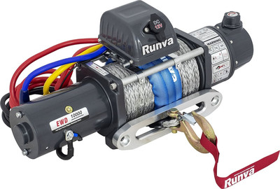 Лебедка электрическая Runva 10000 lbs 4500кг / EWD10000SSR (синтетический трос)