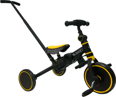 Трехколесный велосипед с ручкой Bubago Flint / BG-FPY-109-11 (черный/желтый)