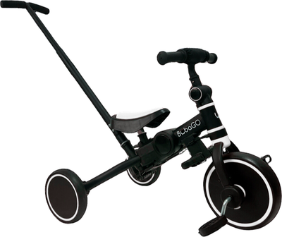 Трехколесный велосипед с ручкой Bubago Flint / BG-FPY-109-10 (черный/белый)
