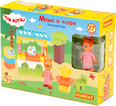 Конструктор Полесье Макси Три кота. Мама в кафе / 77261 (27эл)