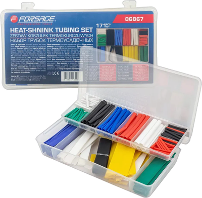 Набор трубок термоусаживаемых Forsage F-06867 (65444), (171шт)
