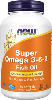 Жирные кислоты NOW Foods Super Omega 3-6-9 (180капсул)