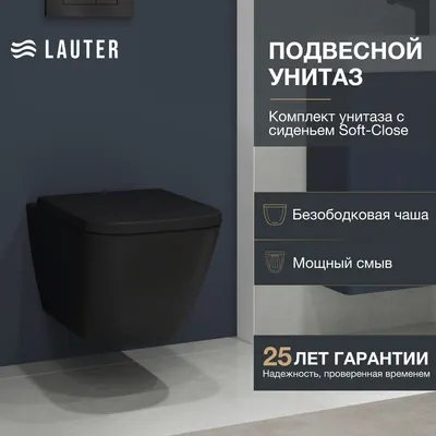 Унитаз подвесной Lauter Nuremberg 21811B (черный)