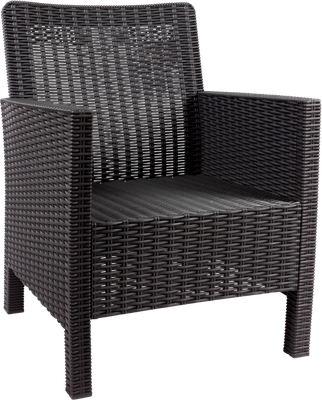 Кресло садовое ВПМ Ротанг / 6199088 (темно-серый)