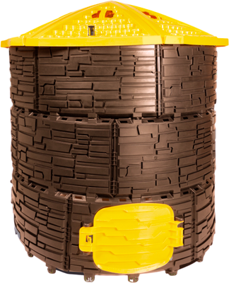 Компостер ВПМ Усиленный / 6199374 (1170л, темно-коричневый/желтый)
