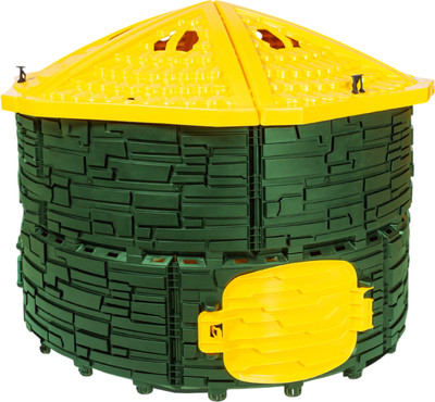 Компостер ВПМ Усиленный / 6199377 (780л, темно-зеленый/желтый)