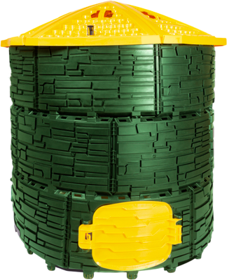 Компостер ВПМ Усиленный / 6199378 (1170л, темно-зеленый/желтый)