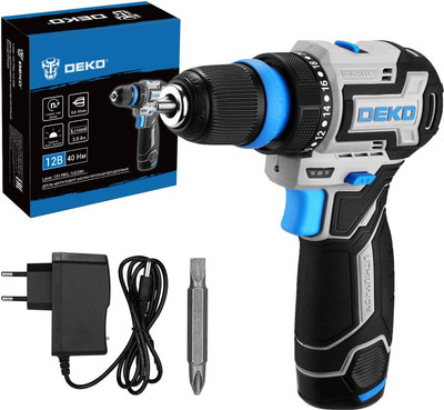 Аккумуляторная дрель-шуруповерт Deko Loner 12V PRO / 085-1121
