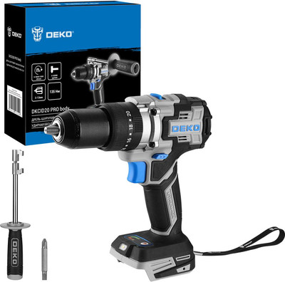 Аккумуляторная дрель-шуруповерт Deko DKCID20 PRO / 063-4457