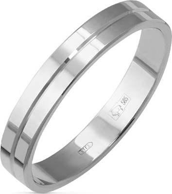 Кольцо обручальное из белого золота Кристалл CK41500226773 (р.19)