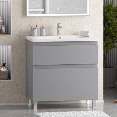 Тумба под умывальник Misty Лаки 80 / П-Лак-01080-5012Я