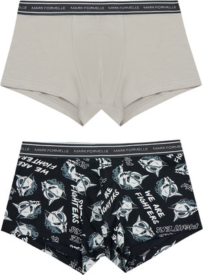 Комплект мужских трусов Mark Formelle 411124-2 (р.98-108, серый пепел/роботы на черном)
