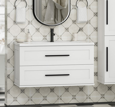 Тумба с умывальником Misty Модерн 100 / П-Мод09100-011Пр+Р-Евв14100-Д