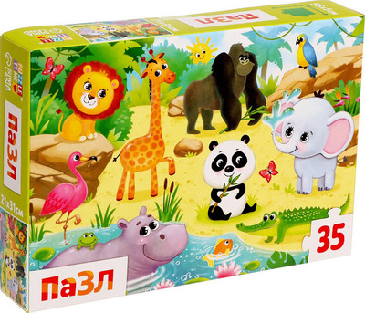 Пазл Puzzle Time Веселый зоопарк / 6880918 (35эл)