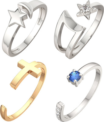 Комплект ювелирных украшений из золота и серебра ZORKA Безразмерные кольца для Met Gala