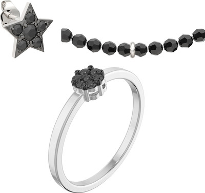 Комплект ювелирных украшений из золота и серебра ZORKA Total Black для Met Gala