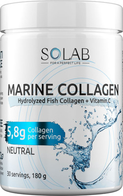 Коллаген SOLAB Морской с витамином С (180г, нейтральный)