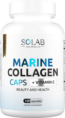Коллаген SOLAB Морской с витамином С (120 капсул)