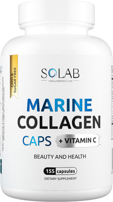 Коллаген SOLAB Морской с витамином С (155 капсул)