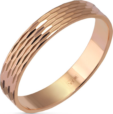 Кольцо обручальное из красного золота Кристалл CC97300226773 (р.21.5)