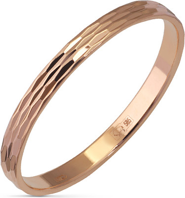 Кольцо обручальное из красного золота Кристалл CC53900226773 (р.17)