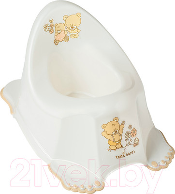 Детский горшок Tega Мишки / MS-013-118 (белый жемчуг)