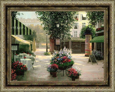 Картина Декарт Весенний дворик 8Л0170 (в раме)