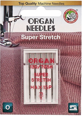 Набор игл для бытовой швейной машины Organ 5/75 супер стрейч