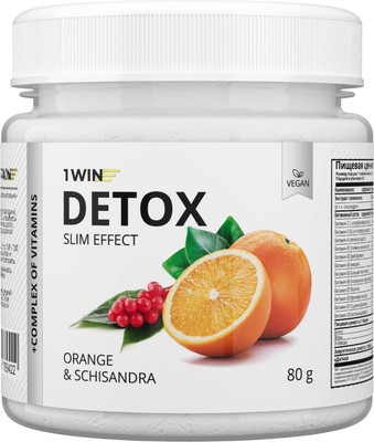 Комплексная пищевая добавка 1WIN Detox Slim Effect с лимонником (80г, апельсин)