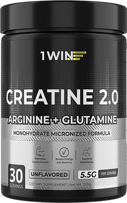 Креатин 1WIN Моногидрат с глютамином, аргинином (200г, нейтральный)