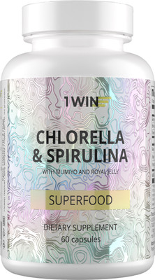 Комплексная пищевая добавка 1WIN Суперфуд, спирулина и хлорелла (60 капсул)