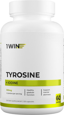 L-тирозин 1WIN С йодом 500мг (120 капсул)