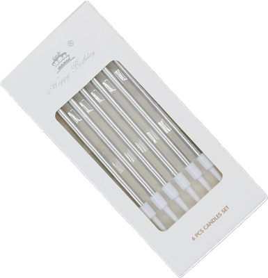 Набор свечей для торта S.G. Home Коктейльные SG-CC-6S (6шт, серебристый металлик)