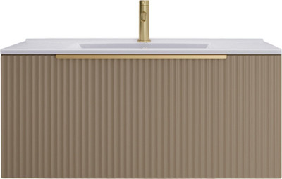 Тумба под умывальник ЗОВ Дублин 100 / DU100LWMFC (флавио кашемир)