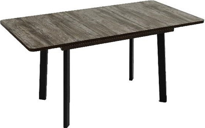 Обеденный стол ВВР Миллер пластик 120-160x80 (сосна пандероса/черный №3)