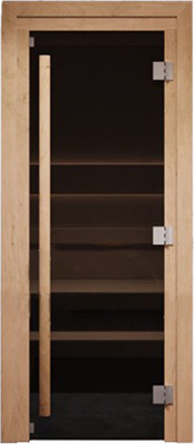 Стеклянная дверь для бани/сауны COOPER Premium 200x81.5 (бронза)