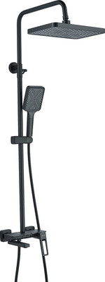 Душевая система со смесителем Shevanik S6826H (черный)