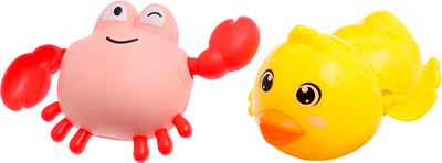 Набор игрушек для ванной Крошка Я Заводные игрушки. Утенок и крабик / 10449574 (2шт)
