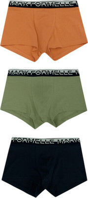 Комплект мужских трусов Mark Formelle 411124-3 (р.86-96, зеленый чай/морковный/глубокий синий)