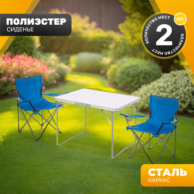 Комплект складной мебели Sundays ZC-CT004/ZC-CC005 (синий)