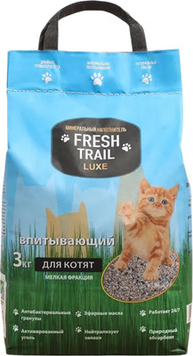 Наполнитель для туалета Kremnos Fresh Trail Luxe Минеральный (3кг)