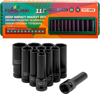 Набор головок слесарных Forsland 4117-5MPB (65469)