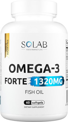 Жирные кислоты SOLAB Omega-3 Форте (60 капсул)
