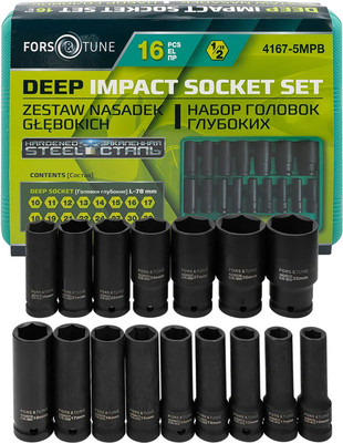 Набор головок слесарных FORSandTUNE 4167-5MPB (65460)