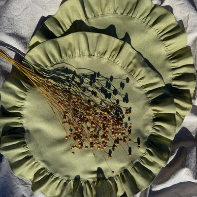 Набор сервировочных салфеток ОМурМебель 40см (2шт, зеленый)