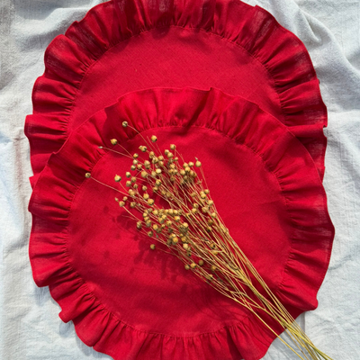 Сервировочная салфетка ОМурМебель 40см (2шт, красный)